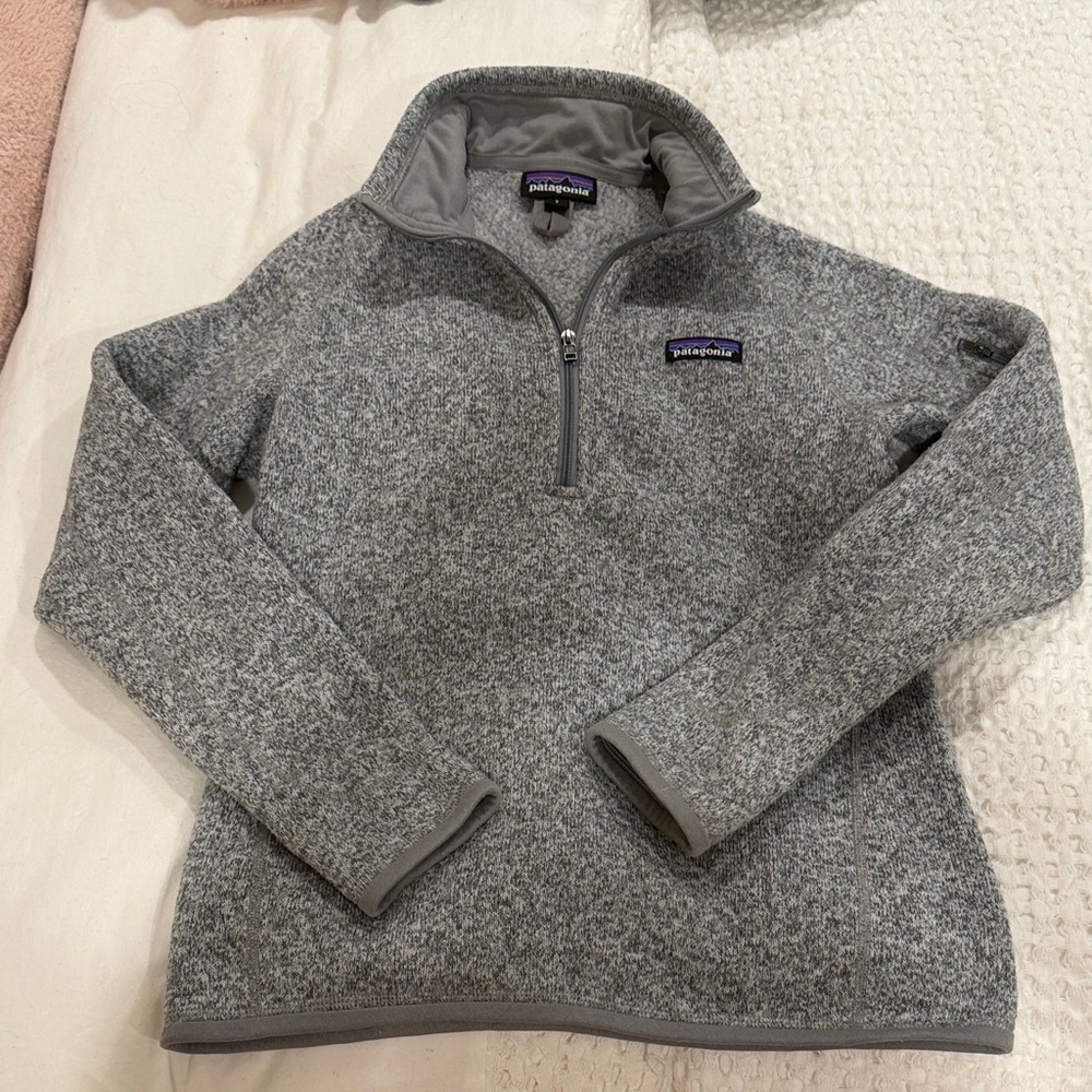 Patagonia Gray Half Zip Knit Jacket